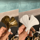 Artistic Tree Branch Pendant Light with Ceramic Ginkgo Leaves for High Ceilings in Hotel or Home - D39.4"*H70.9"/ 16 Lights (288 Pieces)Warm LightBlushlighting