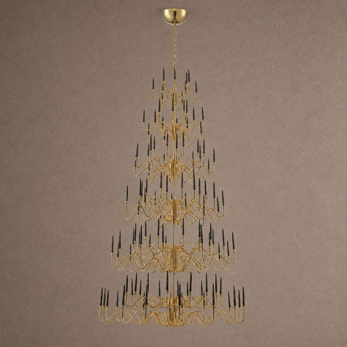 Ashford Cascading Large Handmade Glass Chandelier 63" - Blushlighting
