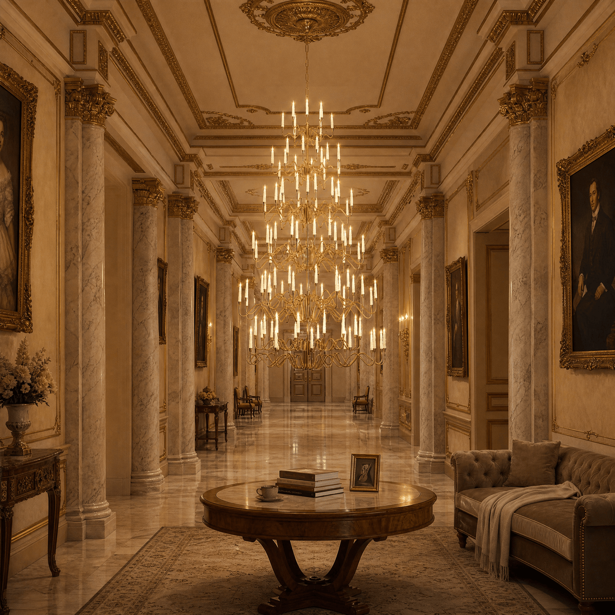 Ashford Cascading Large Handmade Glass Chandelier 63" - Blushlighting