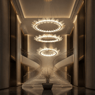 Aster Modern Foyer Large Ring Chandelier - Blushlighting