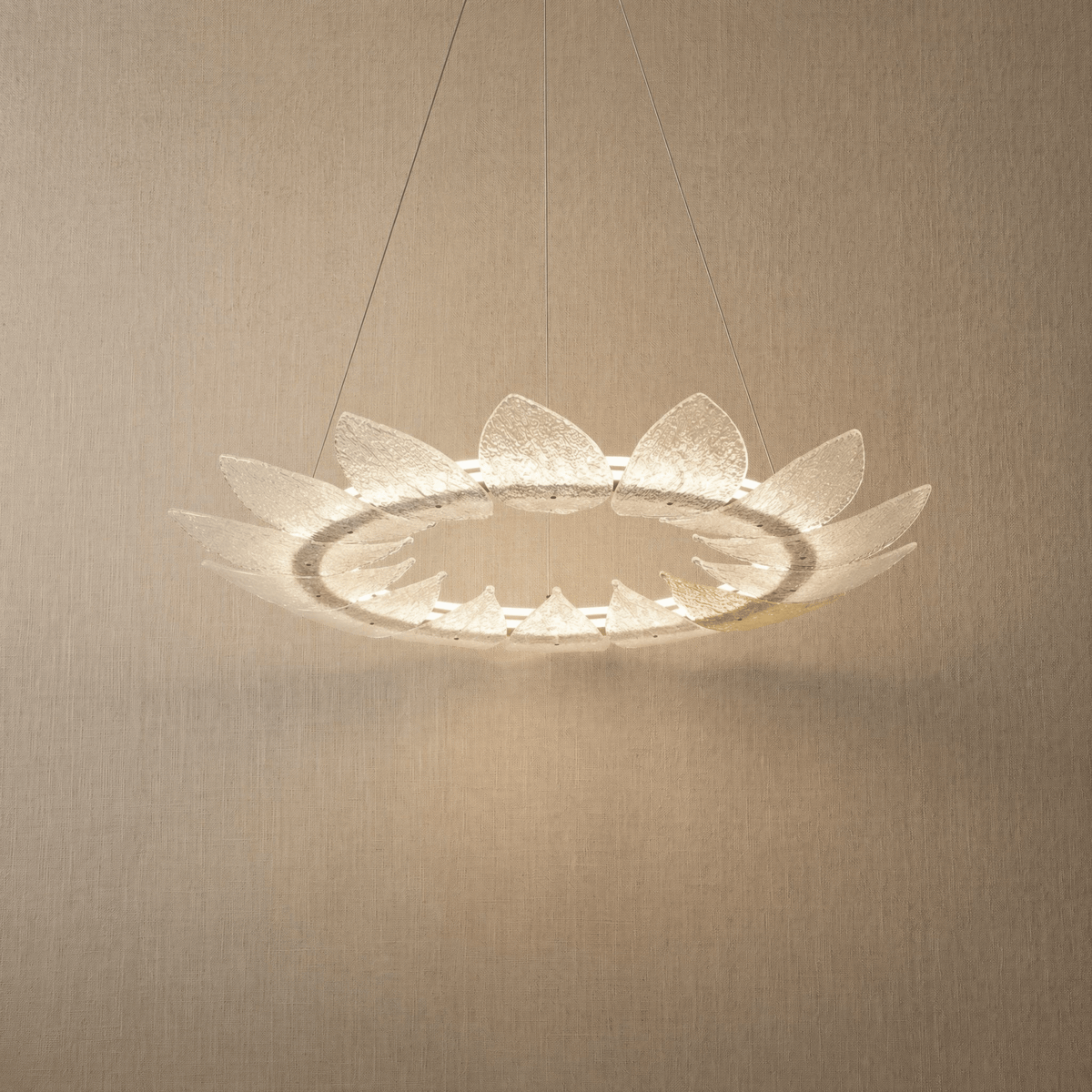 Aster Modern Glass Ring Chandelier - Ø31.5" × H39.4" (Ø80 × H100 cm)Blushlighting