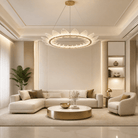 Aster Modern Glass Ring Chandelier - Ø23.6" × H39.4" (Ø60 × H100 cm)Blushlighting