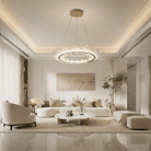 Aster Modern Glass Ring Chandelier - Ø23.6" × H39.4" (Ø60 × H100 cm)Blushlighting