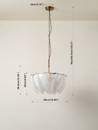 Astera - 4 light alabaster curved glass chandelier-Table Lamp-Blushlighting-Blushlighting