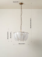 Astera - 4 light alabaster curved glass chandelier - Blushlighting