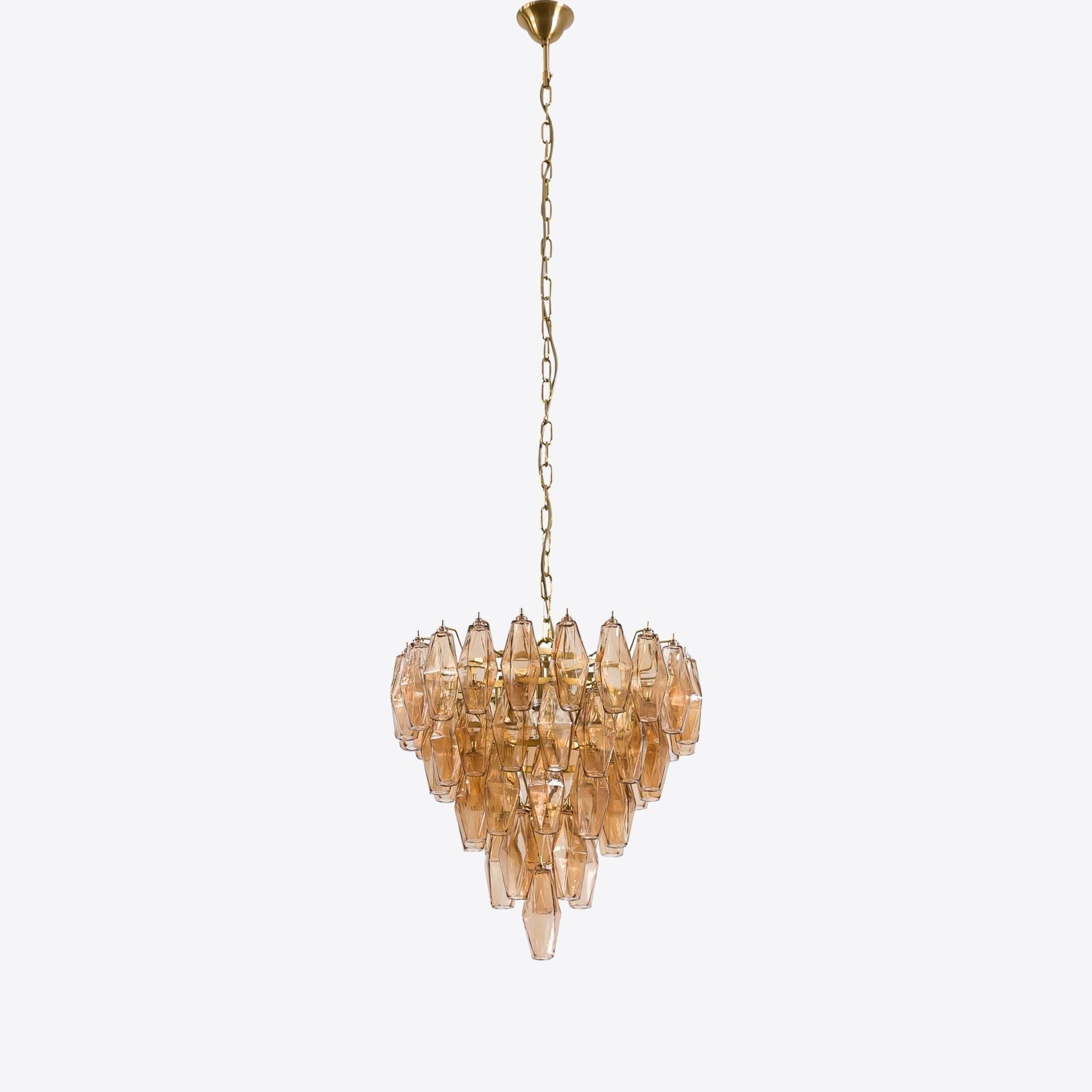 Asti Glass Chandelier - ∅ 31.9″ x H 29.5″Smoke Gray & GoldBlushlighting