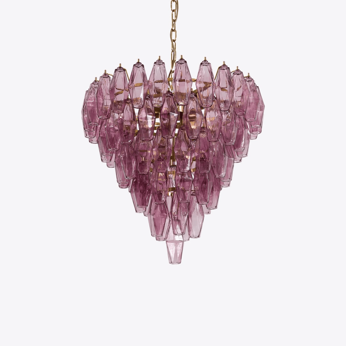 Asti Glass Chandelier - ∅ 31.9″ x H 29.5″Pink & GoldBlushlighting