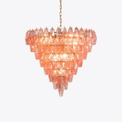 Asti Glass Chandelier - ∅ 31.9″ x H 29.5″Pink & GoldBlushlighting