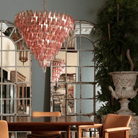 Asti Glass Chandelier - ∅ 31.9″ x H 29.5″Pink & GoldBlushlighting