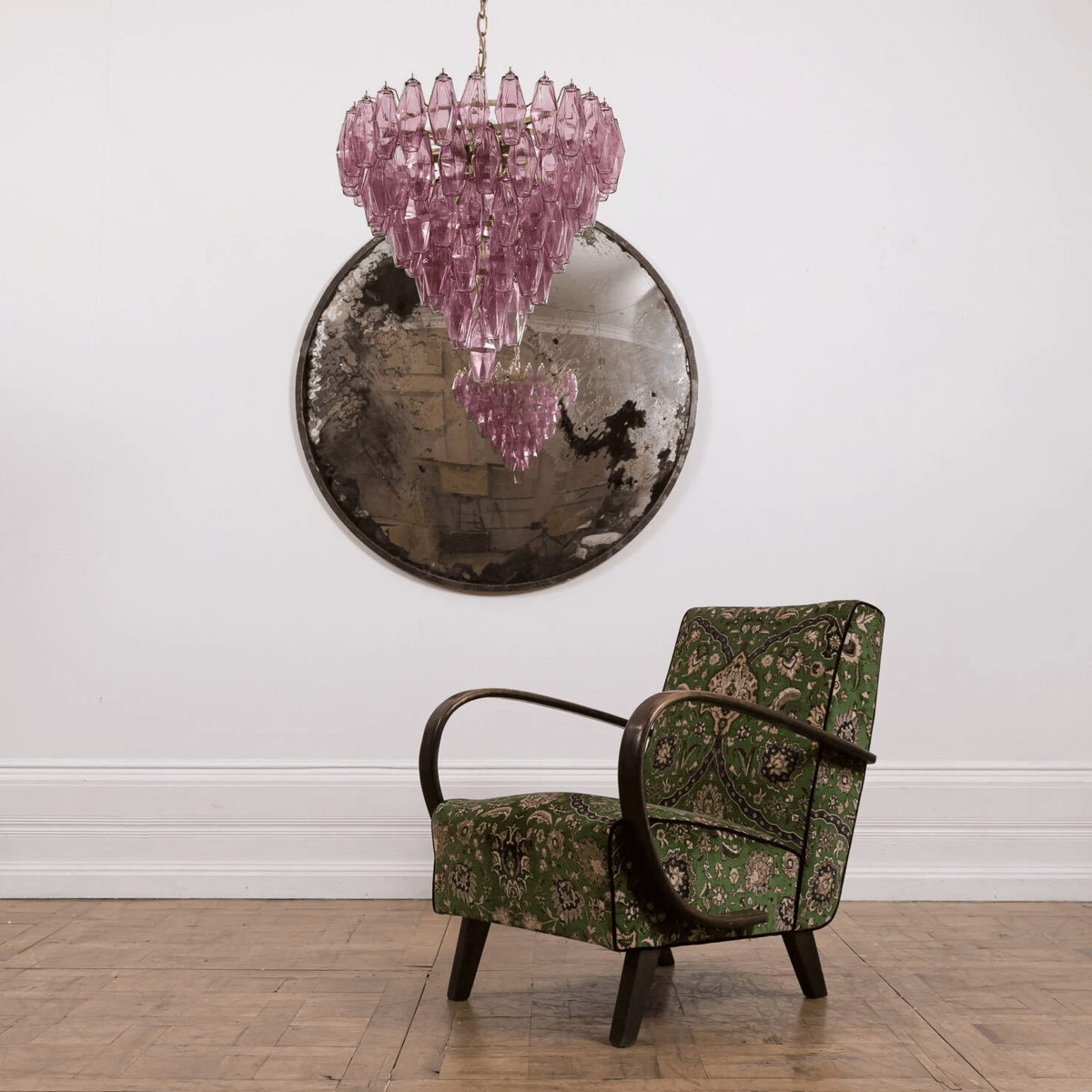 Asti Glass Chandelier - ∅ 31.9″ x H 29.5″Pink & GoldBlushlighting