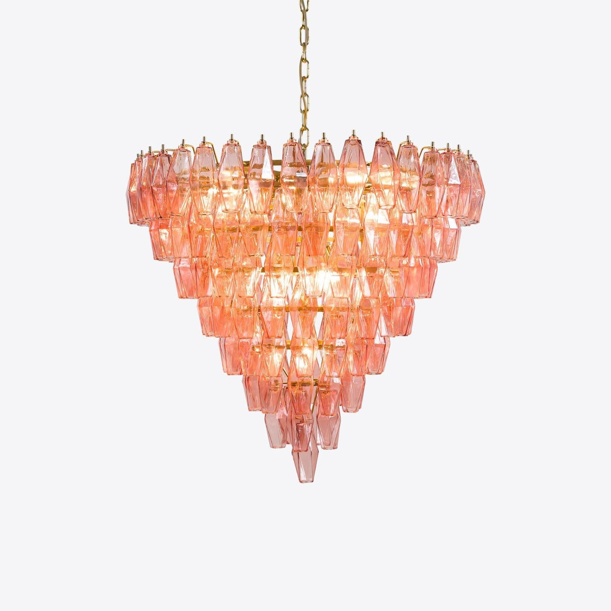 Asti Glass Chandelier - ∅ 31.9″ x H 29.5″Smoke Gray & GoldBlushlighting