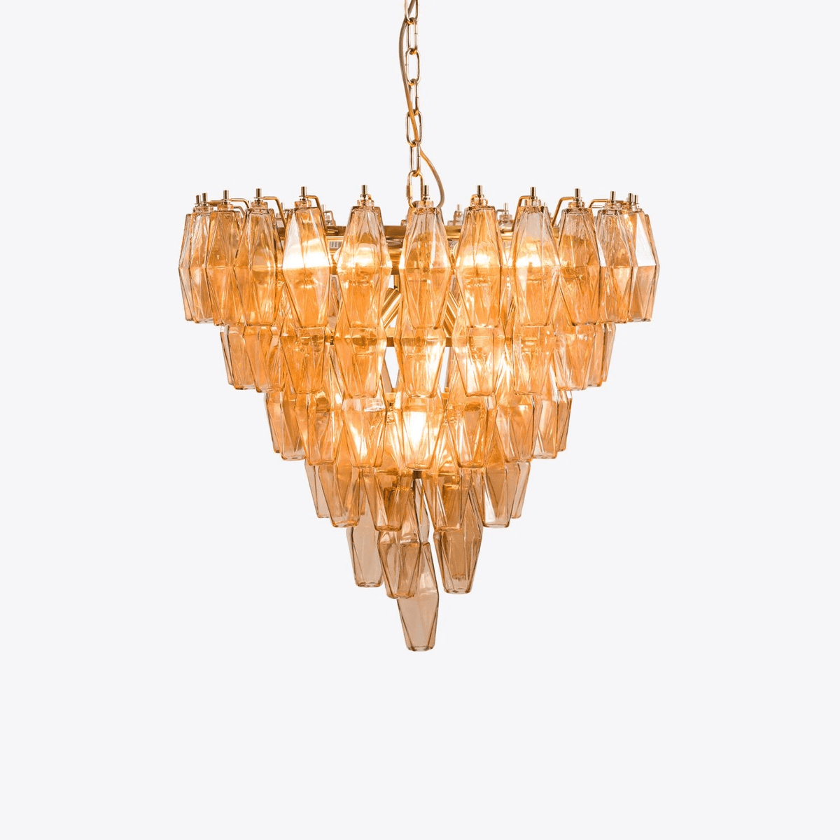 Asti Glass Chandelier - ∅ 31.9″ x H 29.5″Pink & GoldBlushlighting
