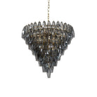 Asti Glass Chandelier - ∅ 31.9″ x H 29.5″Smoke Gray & GoldBlushlighting