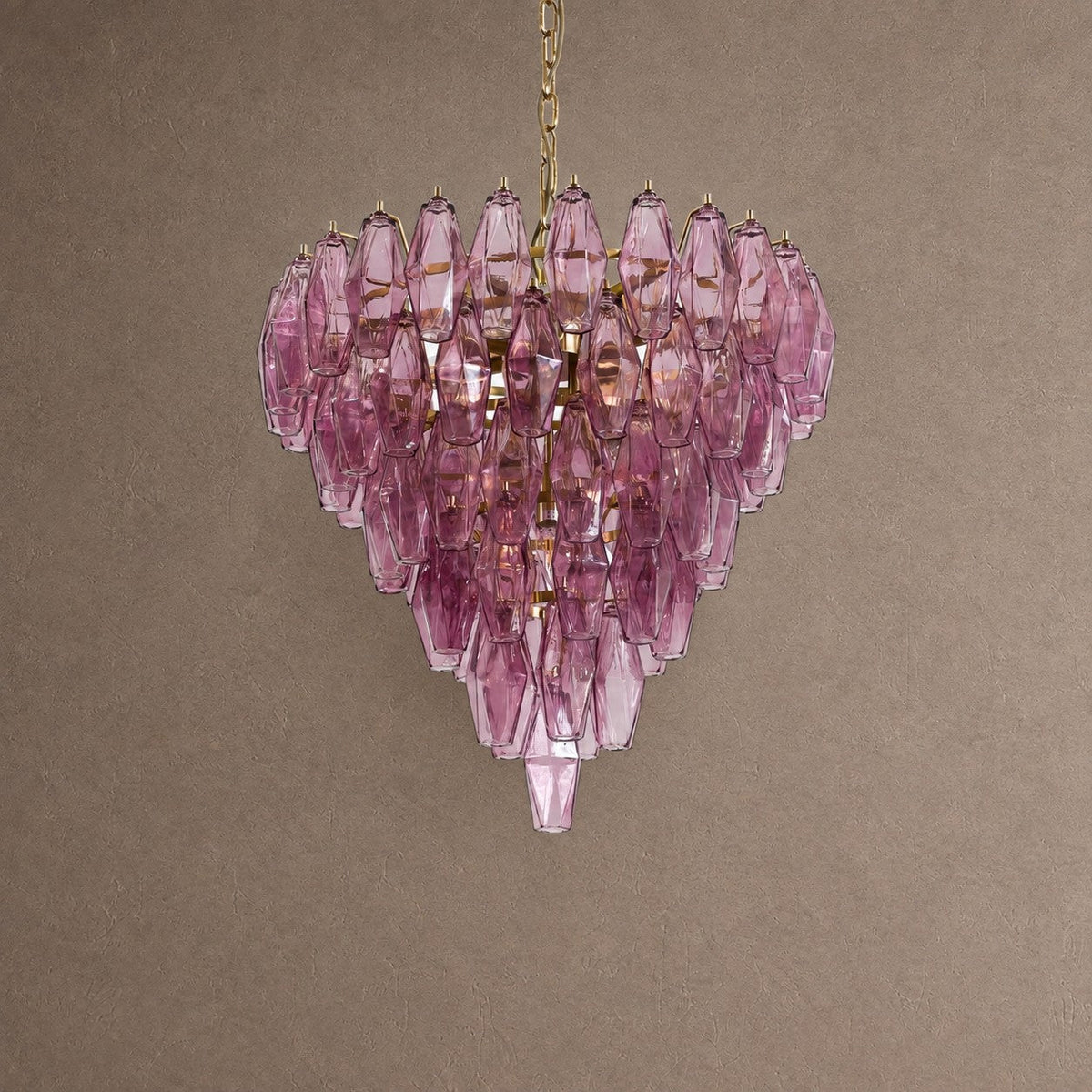 Asti Tiered Chandelier - ∅ 31.9″ x H 29.5″Amber & GoldBlushlighting