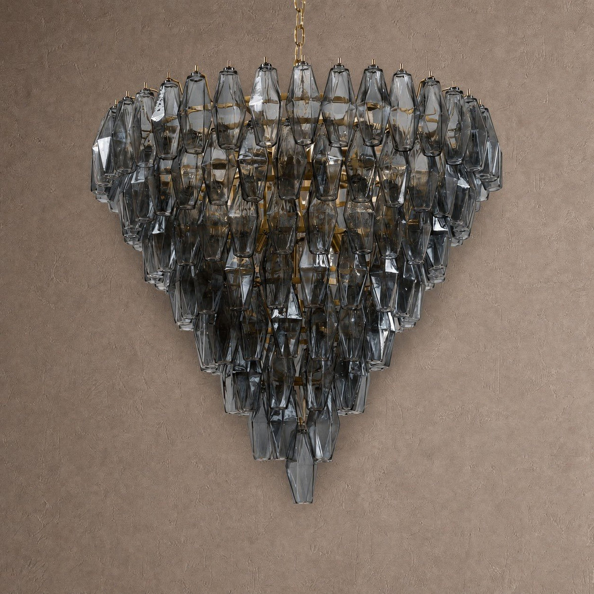 Asti Tiered Chandelier - ∅ 31.9″ x H 29.5″Amber & GoldBlushlighting