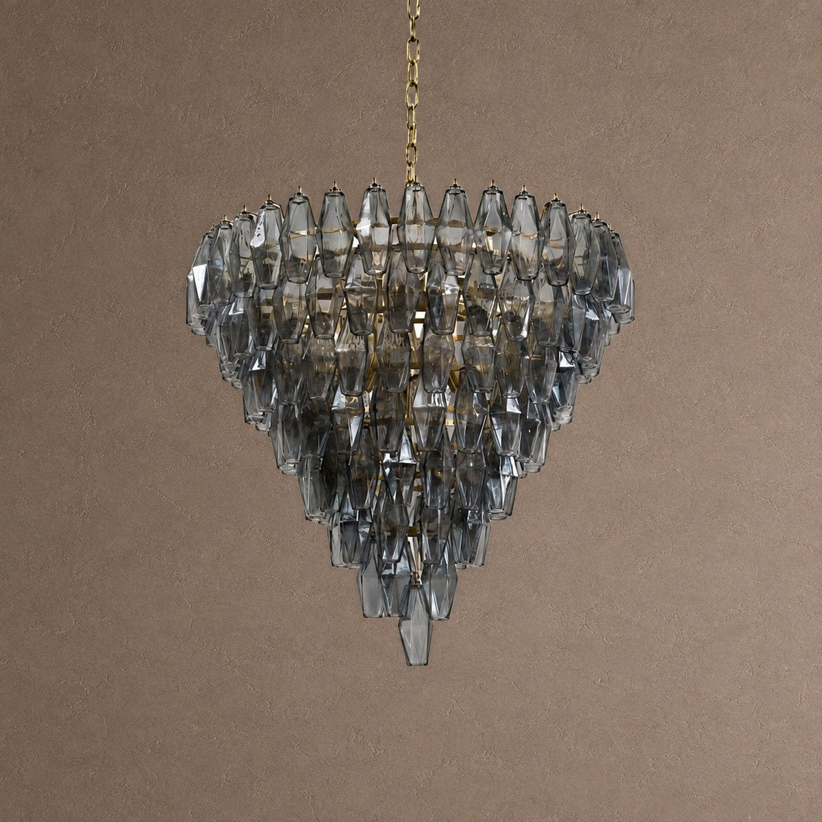 Asti Tiered Chandelier - ∅ 31.9″ x H 29.5″Amber & GoldBlushlighting