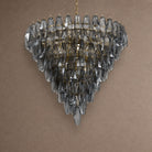 Asti Tiered Chandelier - ∅ 31.9″ x H 29.5″Smoke Gray & GoldBlushlighting