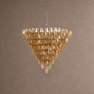Asti Tiered Chandelier - ∅ 31.9″ x H 29.5″Amber & NickelBlushlighting