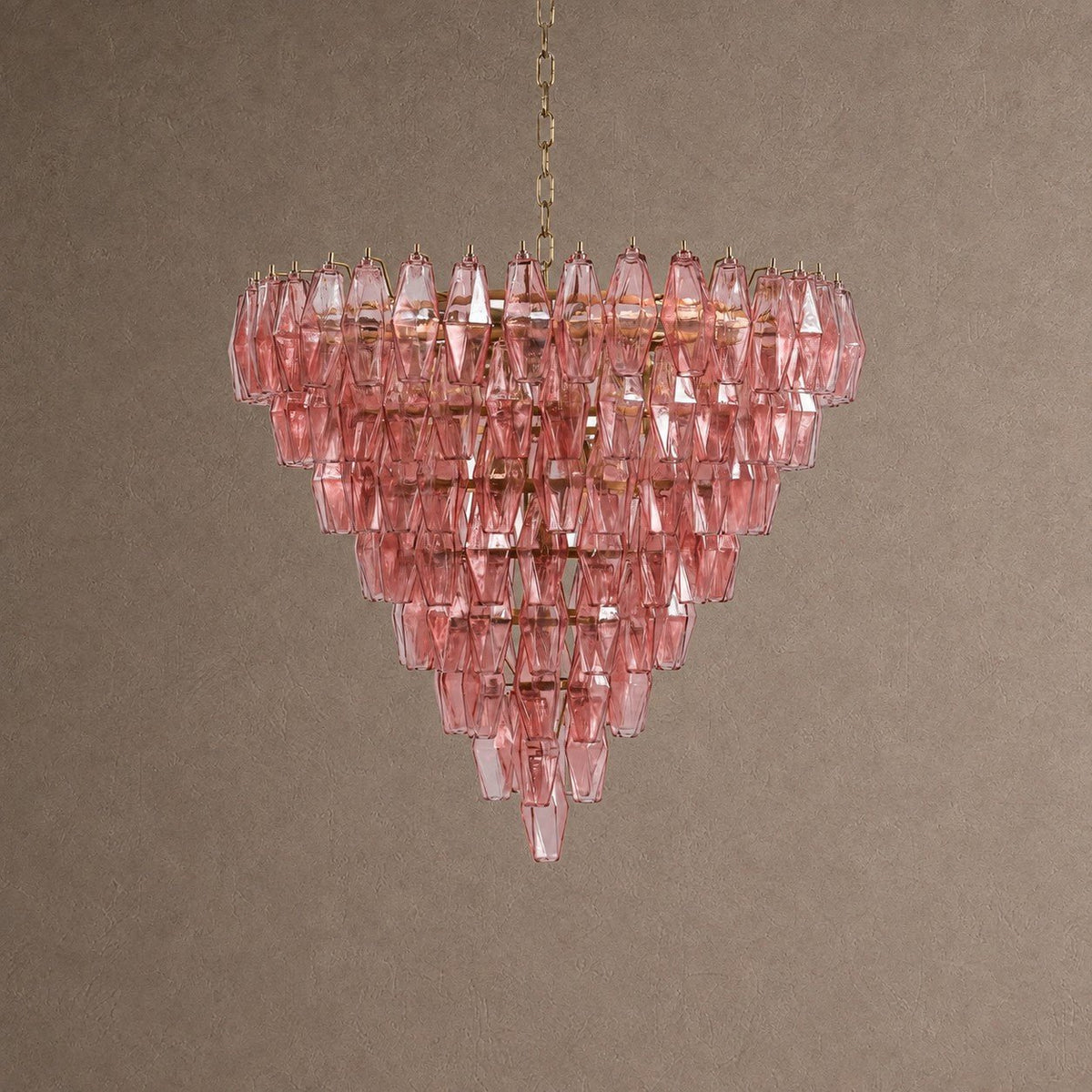 Asti Tiered Chandelier - ∅ 31.9″ x H 29.5″Amber & GoldBlushlighting