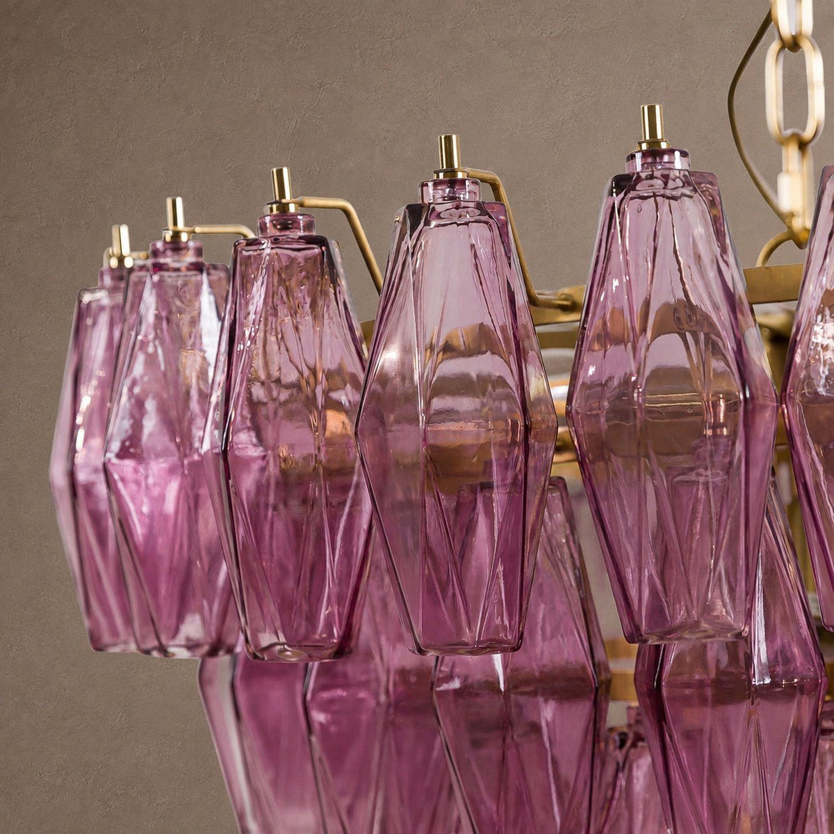Asti Tiered Chandelier - ∅ 31.9″ x H 29.5″Amber & GoldBlushlighting