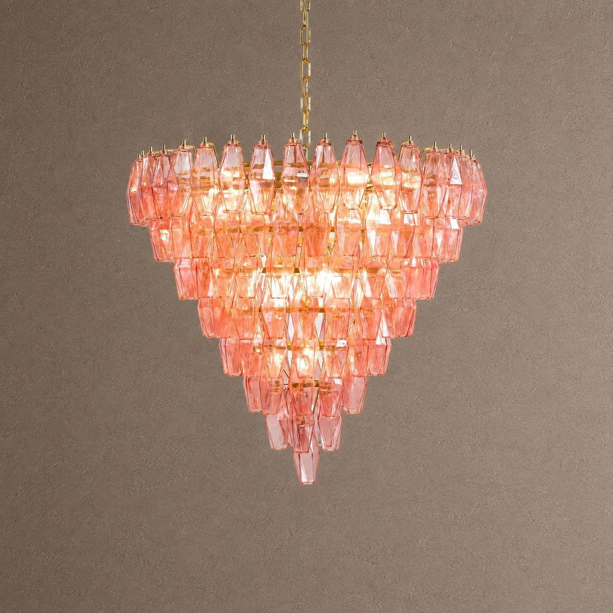 Asti Tiered Chandelier - ∅ 31.9″ x H 29.5″Amber & GoldBlushlighting