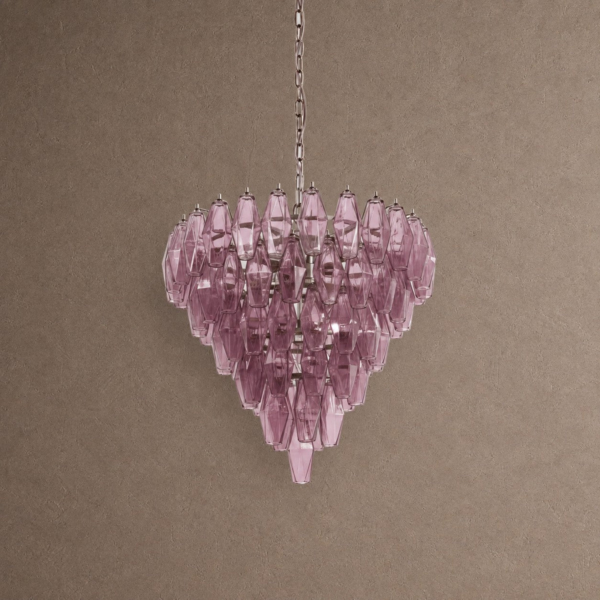 Asti Tiered Chandelier - ∅ 31.9″ x H 29.5″Mauve & NickelBlushlighting