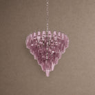 Asti Tiered Chandelier - ∅ 31.9″ x H 29.5″Mauve & NickelBlushlighting