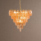 Asti Tiered Chandelier - ∅ 31.9″ x H 29.5″Amber & NickelBlushlighting