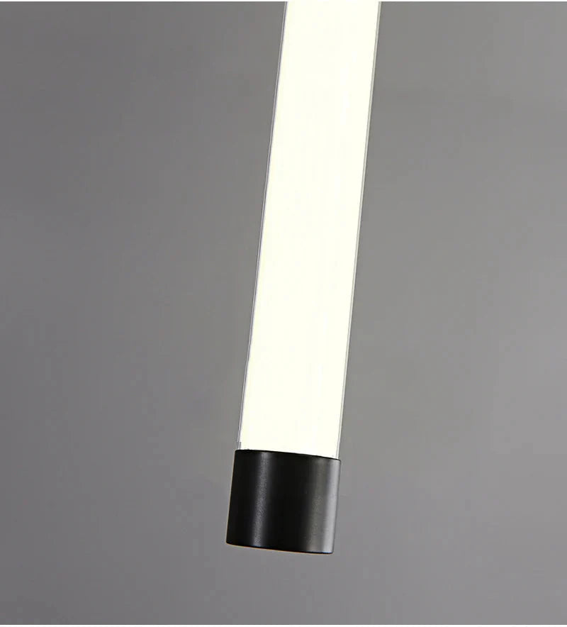 Modern Long Chandelier For Staircase Black/Gold/Silver Seus Lighting