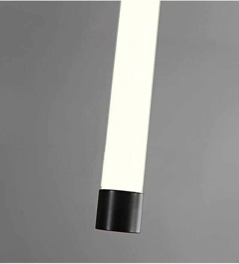 Atia Modern Long Chandelier For Staircase Black/Gold/Silver-Chandeliers-Blushlighting-Blushlighting
