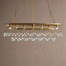 Aubrey 7 Light Oval Chandelier - BrassBlushlighting