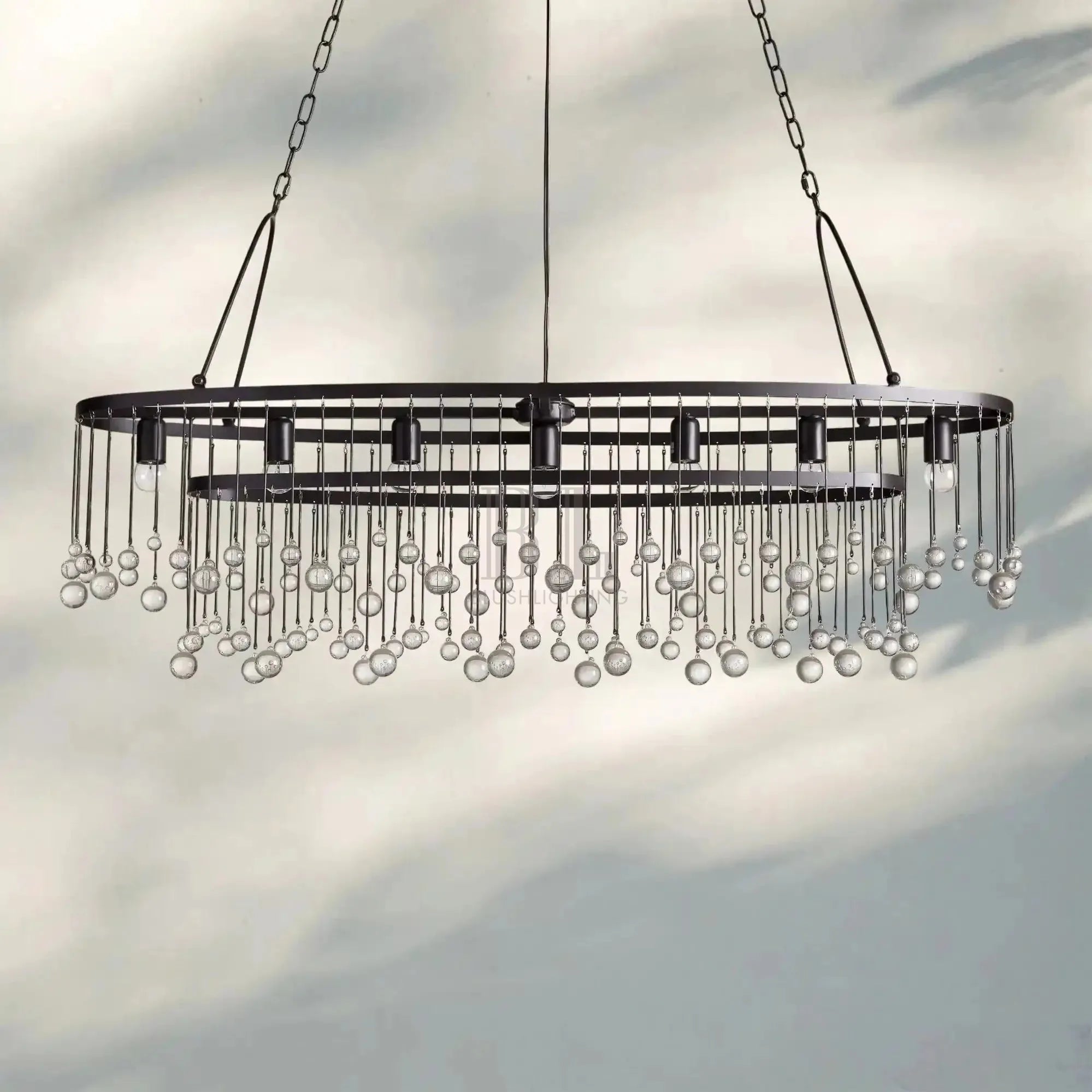 Aubrey 7 Light Oval Chandelier - Blushlighting