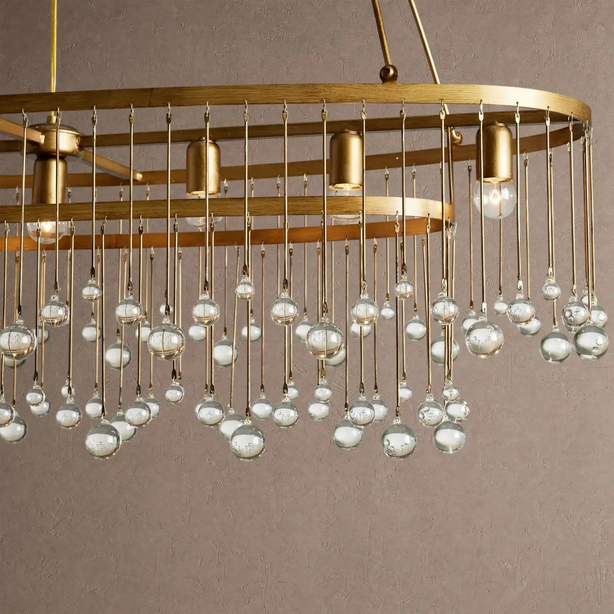 Aubrey 7 Light Oval Chandelier - BlackBlushlighting