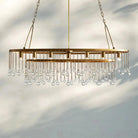 Aubrey 7 Light Oval Chandelier - BrassBlushlighting