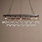 Aubrey 7 Light Oval Chandelier - BlackBlushlighting