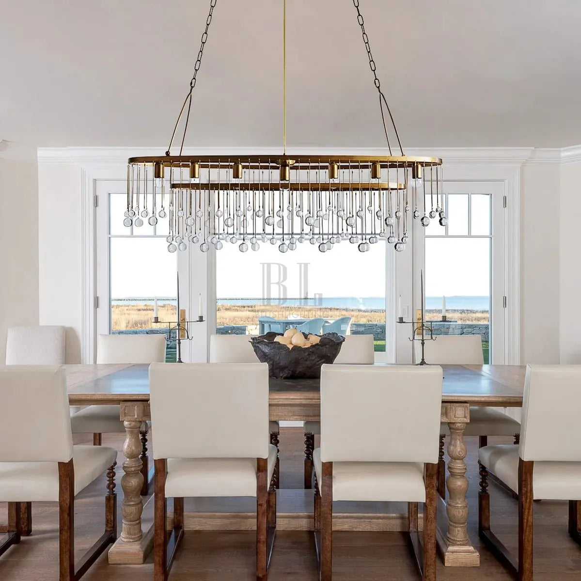 Aubrey 7 Light Oval Chandelier - Blushlighting