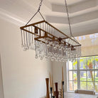Aubrey Rectangular Chandelier 47''60'' - Blushlighting