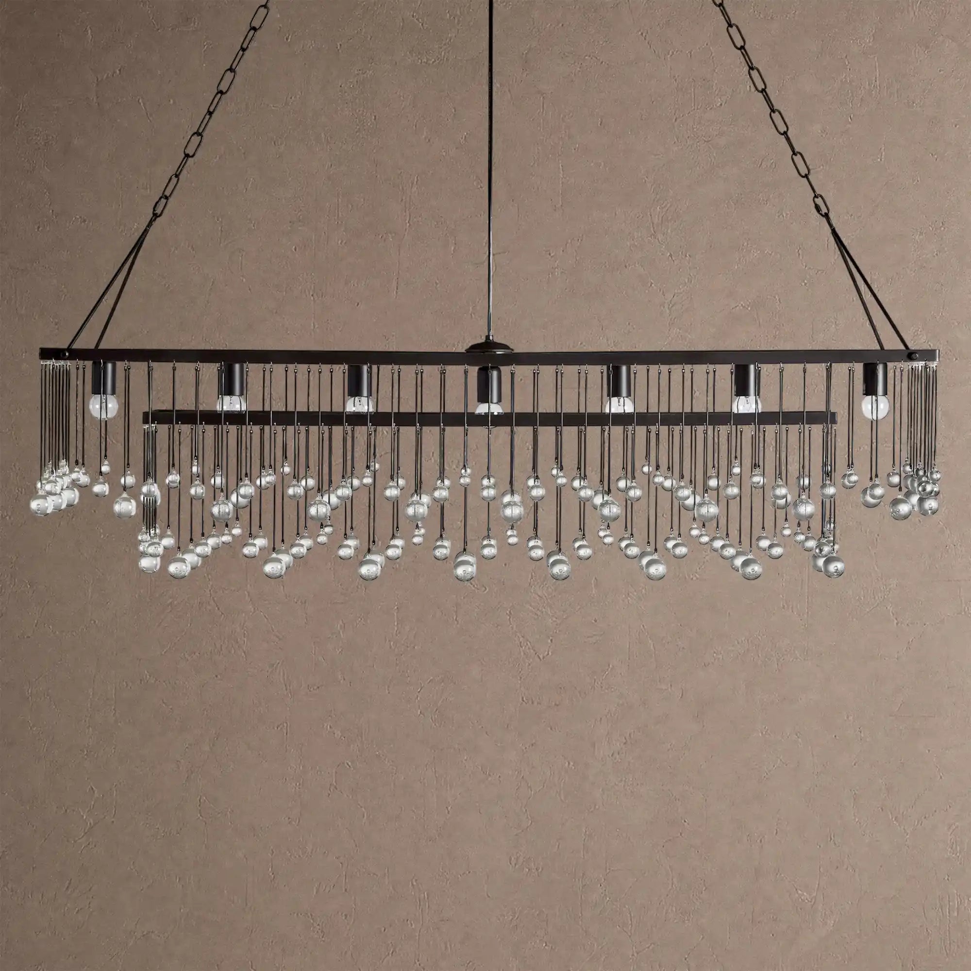 Aubrey Rectangular Chandelier 47''60'' - 60‘’BronzeBlushlighting