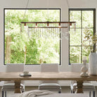 Aubrey Rectangular Chandelier 47''60'' - 60‘’SilverBlushlighting