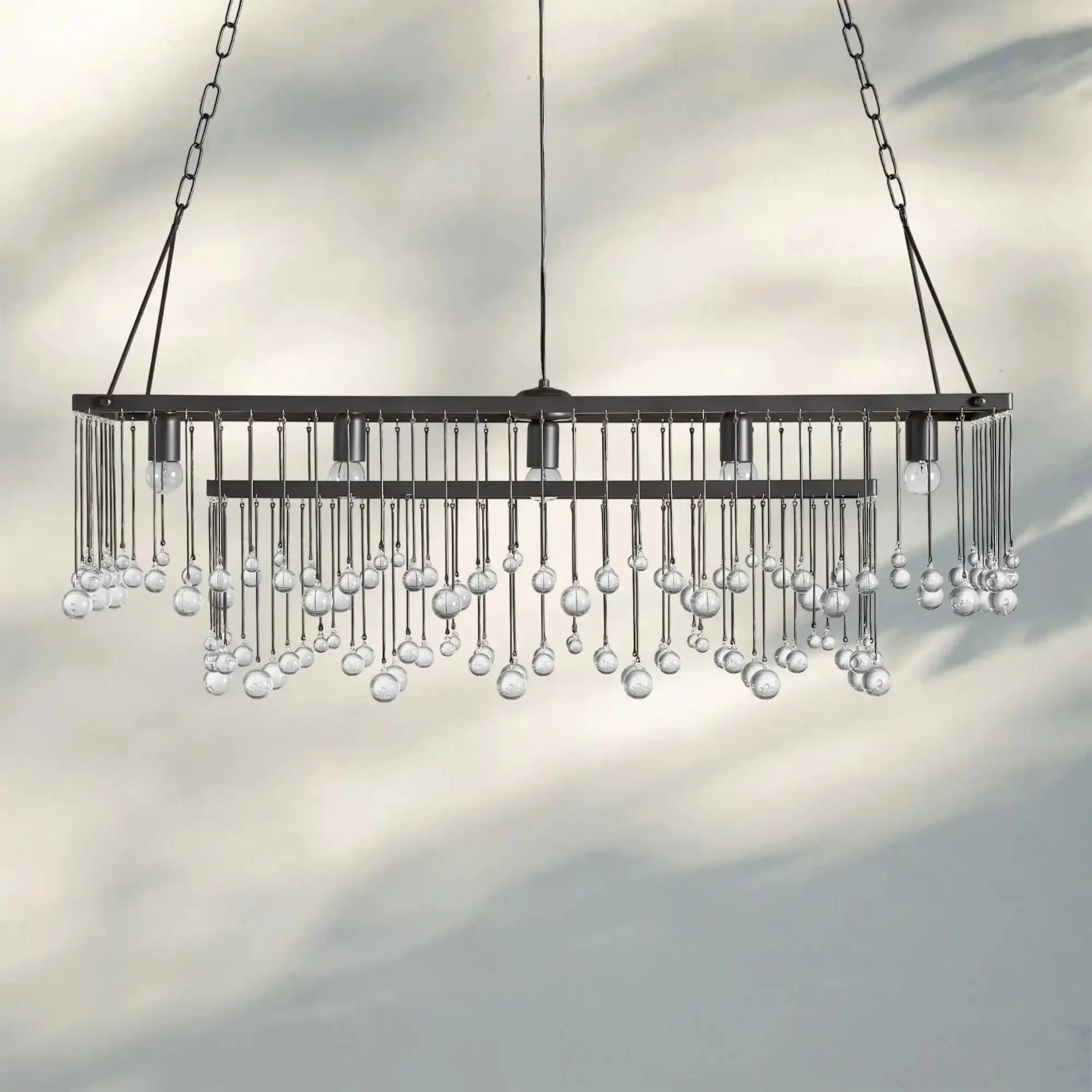 Aubrey Rectangular Chandelier 47''60'' - 47‘’BronzeBlushlighting