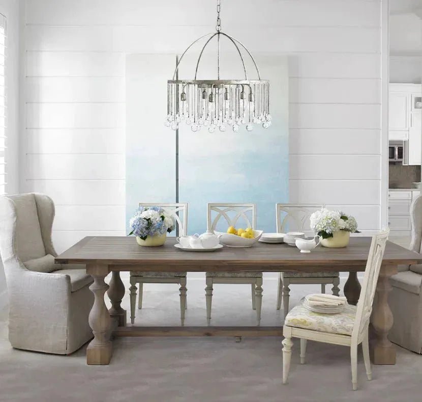 Aubrey Round Chandelier - 2 - Tier 5 - LightSilverBlushlighting