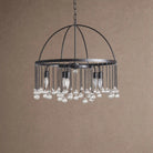 Aubrey Round Chandelier - 2-Tier 5-LightBlackBlushlighting