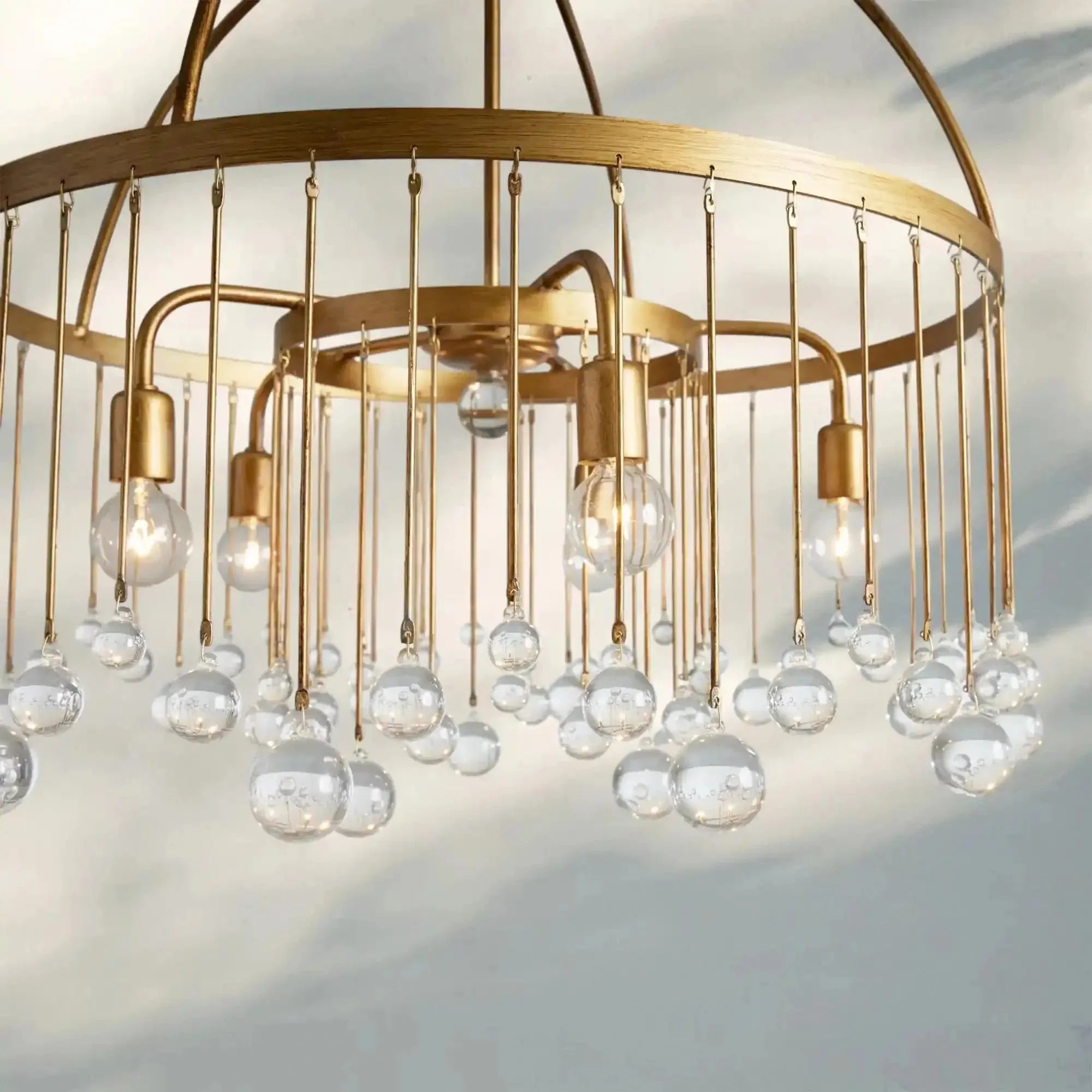 Aubrey Round Chandelier - 2 - Tier 5 - LightSilverBlushlighting