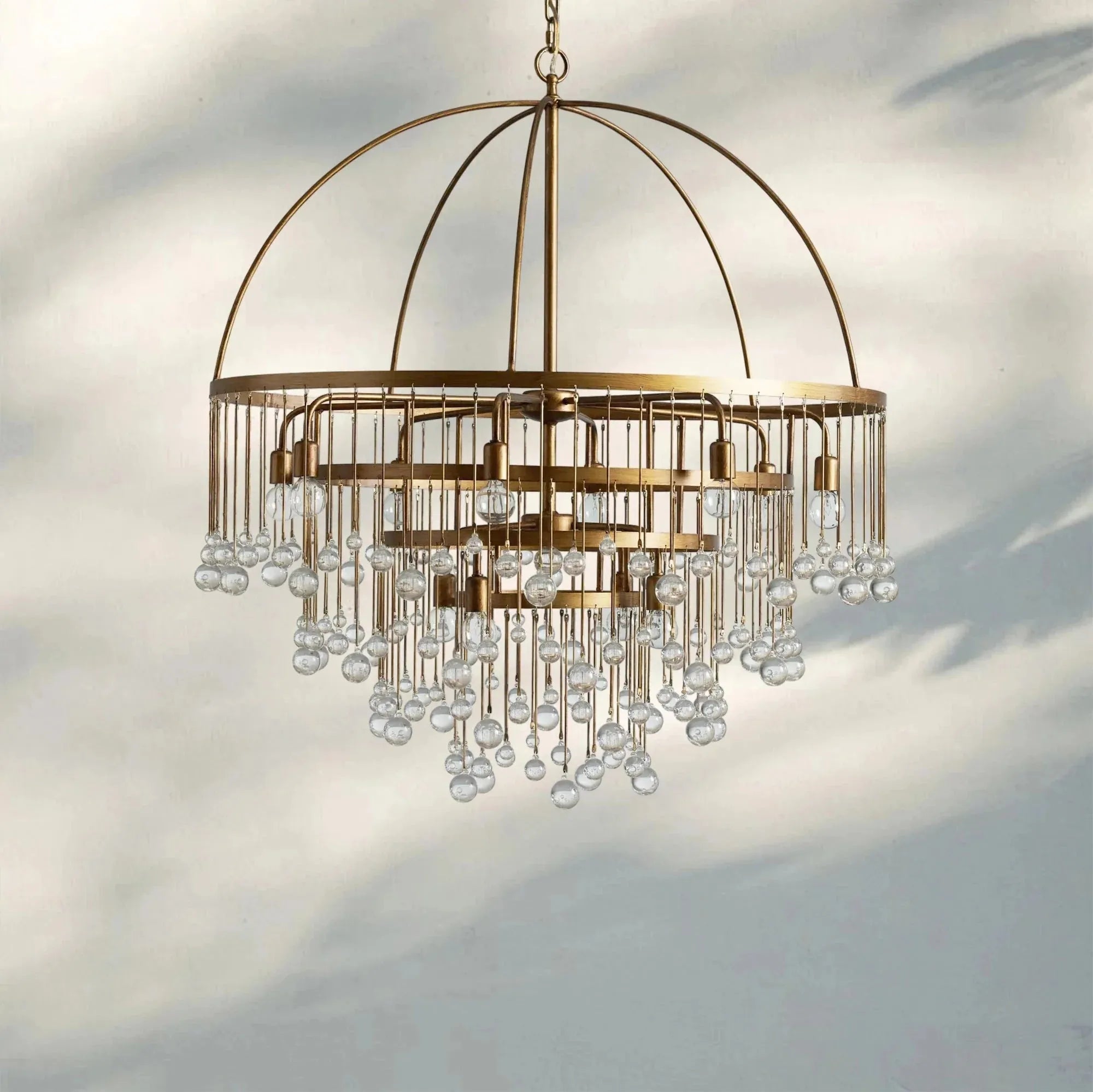 Aubrey Round Chandelier - 2 - Tier 5 - LightSilverBlushlighting