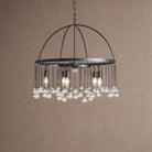 Aubrey Round Chandelier - 2-Tier 5-LightBlackBlushlighting