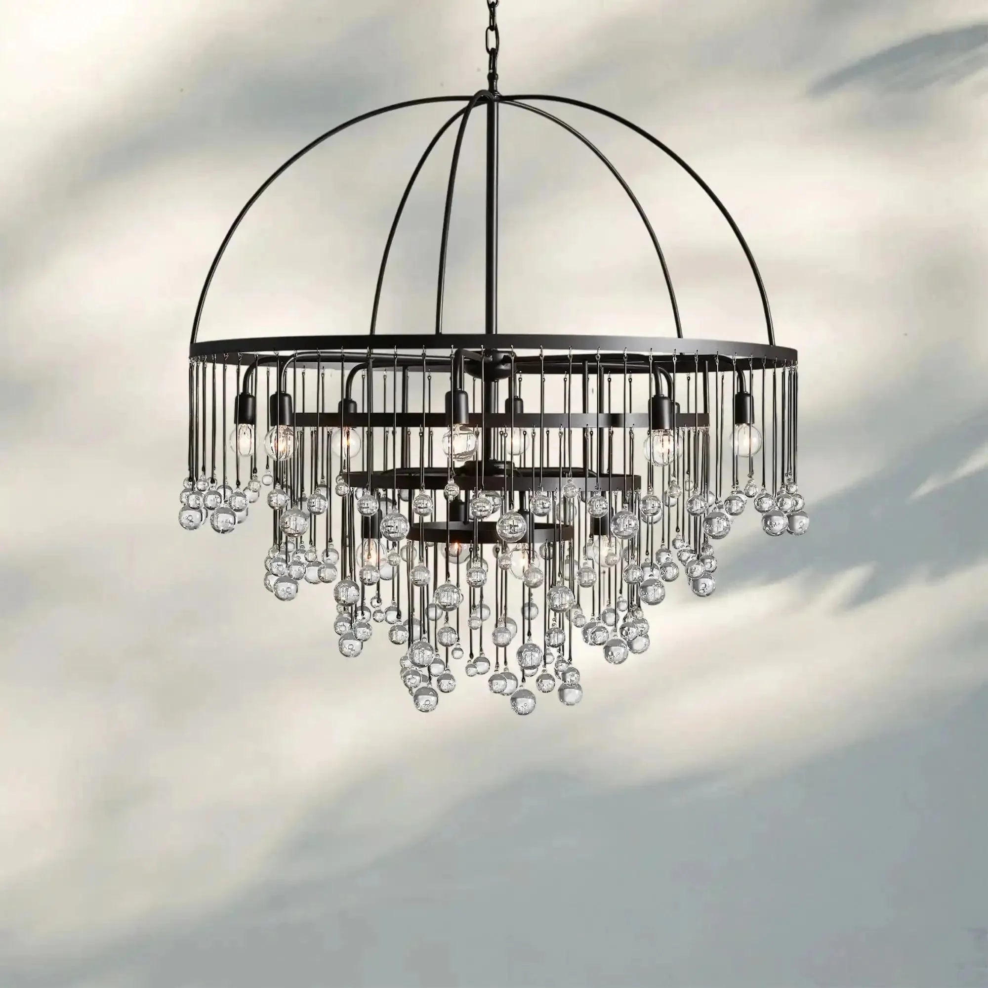 Aubrey Round Chandelier - 4 - Tier 8 - LightBronzeBlushlighting