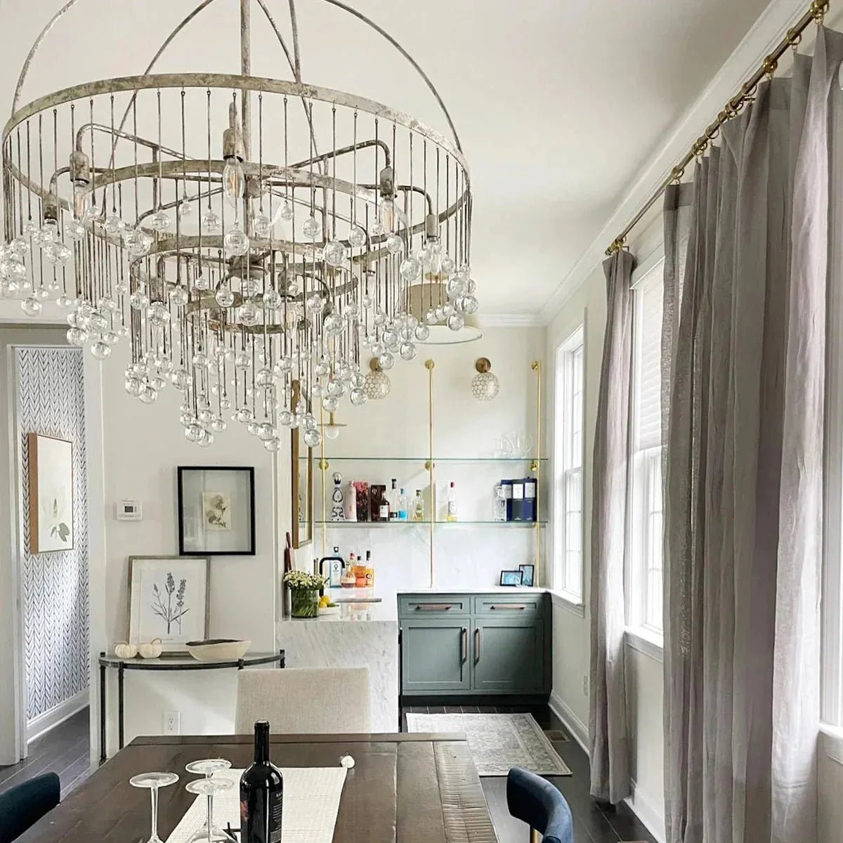 Aubrey Round Chandelier - 4 - Tier 8 - LightSilverBlushlighting