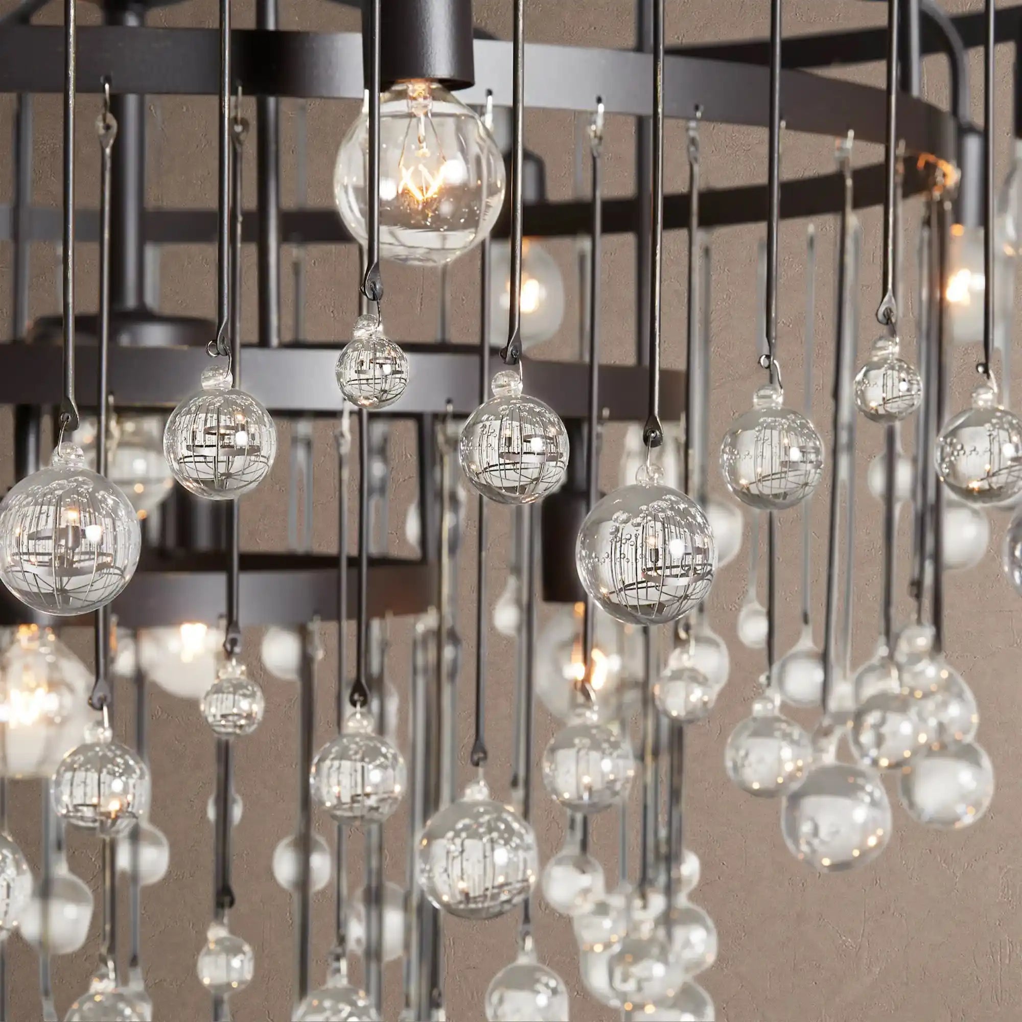 Aubrey Round Chandelier - 4-Tier 8-LightSilverBlushlighting