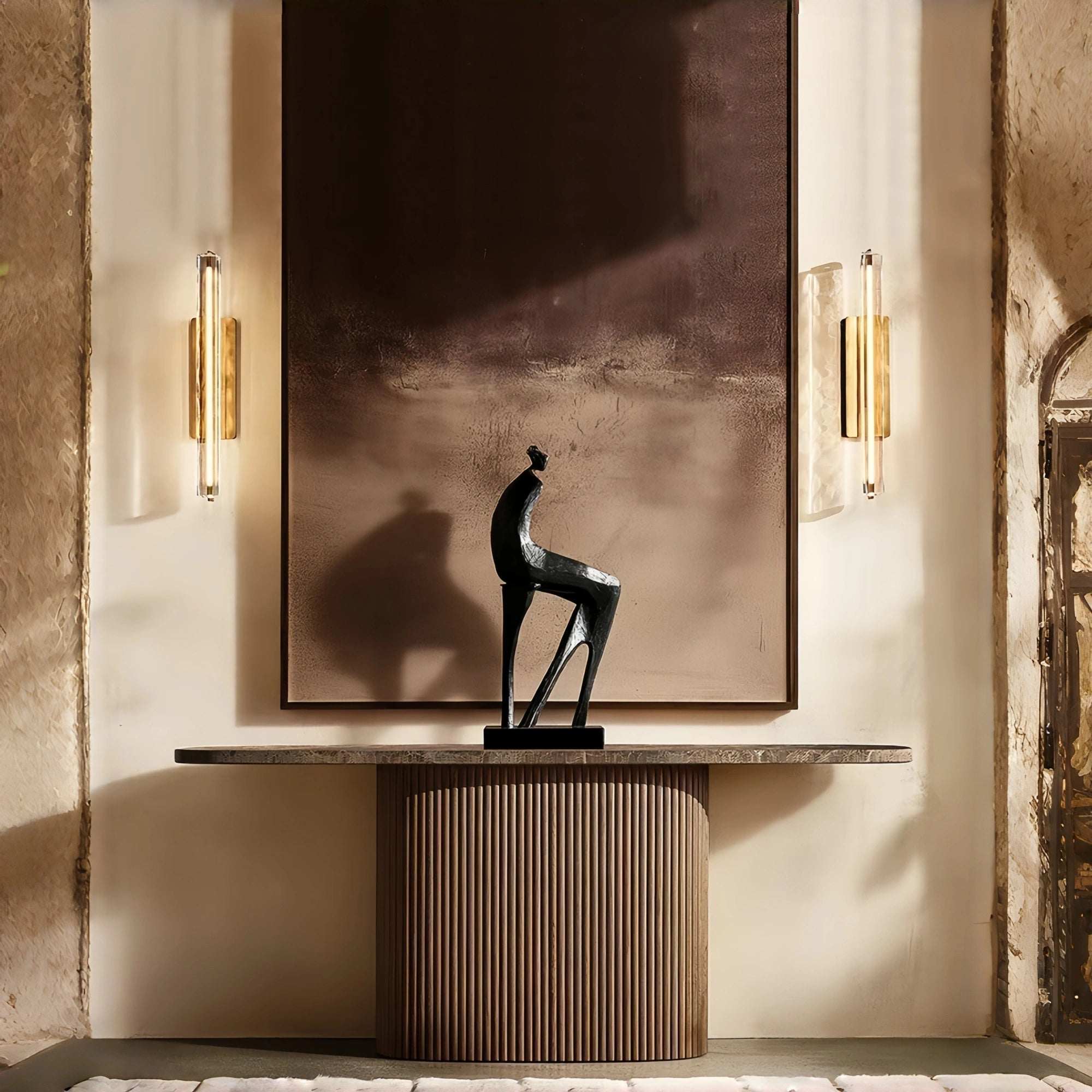 Auburn Crystal Single Wall Sconce - 15''BrassBlushlighting