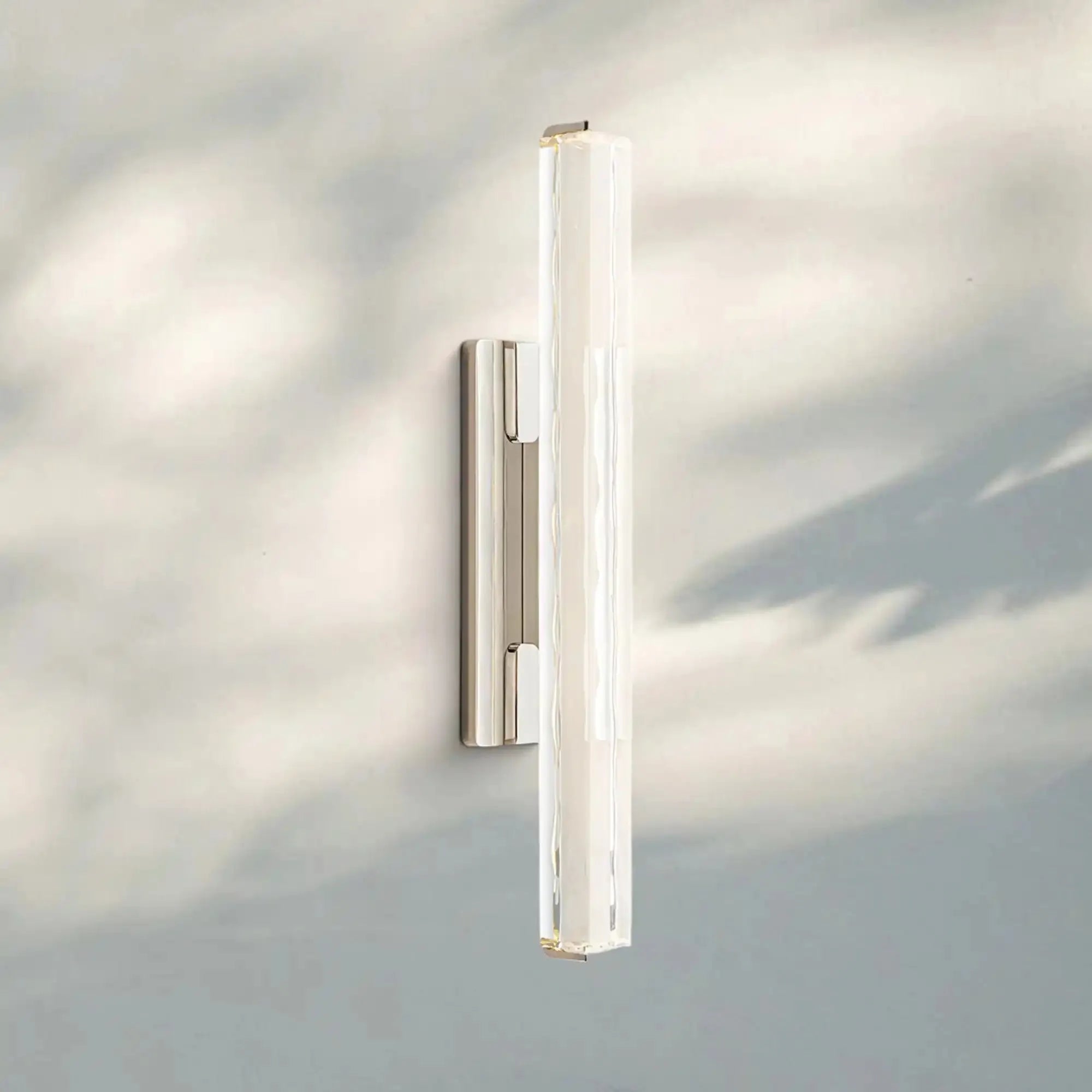 Auburn Crystal Single Wall Sconce - 19''NickelBlushlighting